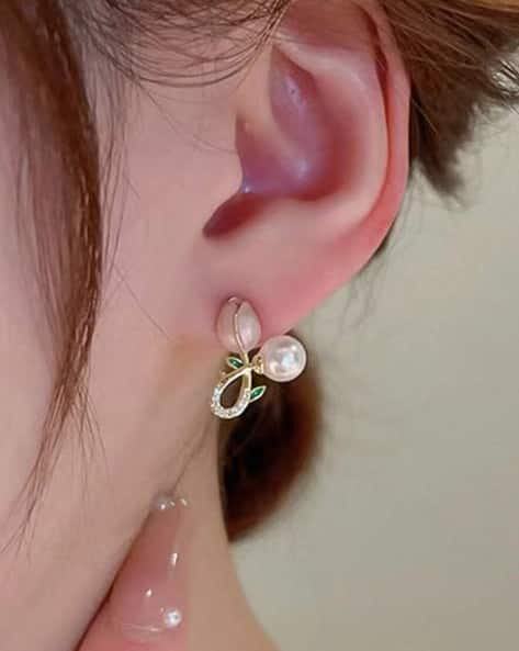 Floral Stud Earrings – Gold-Plated Grace in Bloom