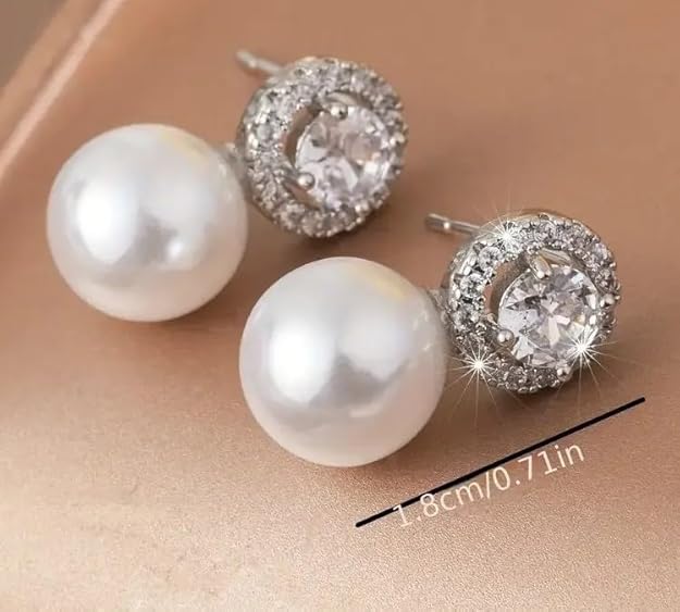 Moonveil Spark Earrings – Silver-Plated Elegance with Zirconia Glow