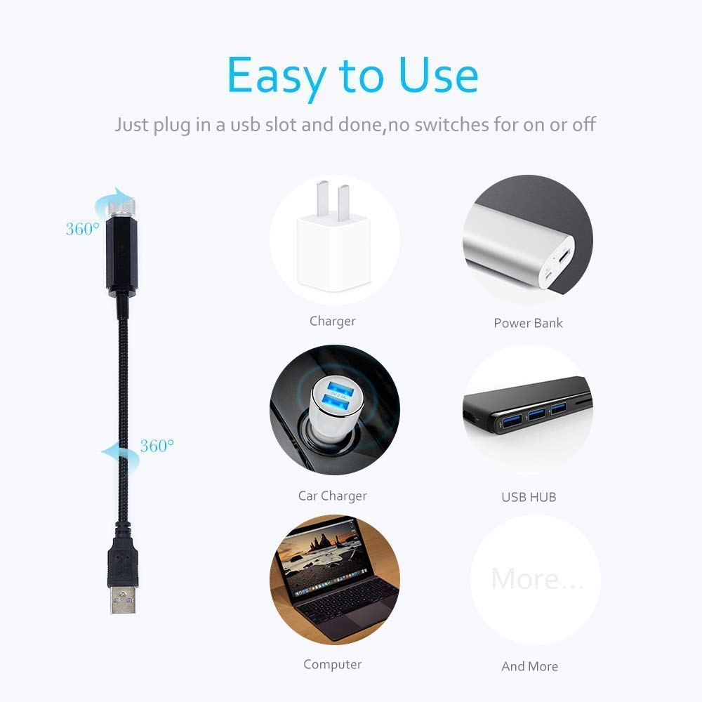USB Star Projector – Transform Your Car or Room into a Galaxy