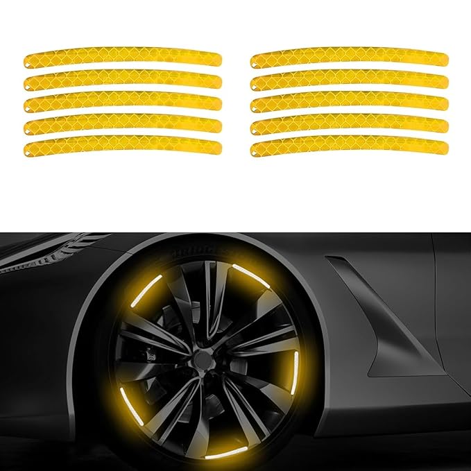 20PCS Reflective Wheel Rim Stickers – High-Visibility Safety Decals for Cars & Bikes