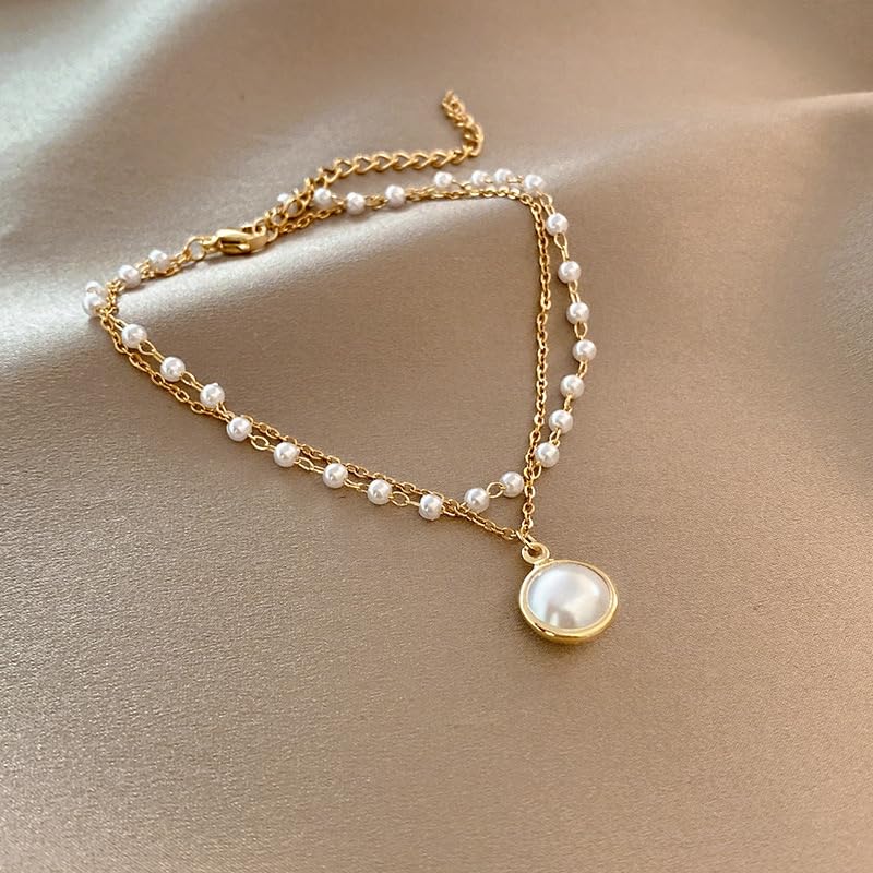 LustreLoom Pearl Bracelet – Double-Layer Elegance in Gold