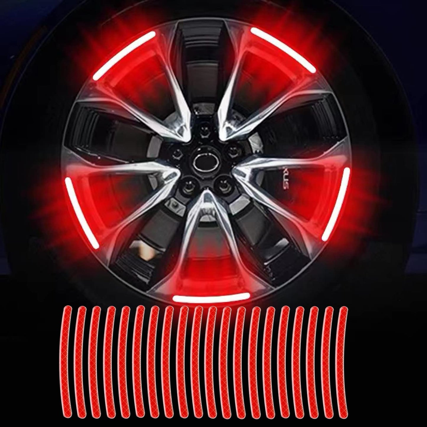 20PCS Reflective Wheel Rim Stickers – High-Visibility Safety Decals for Cars & Bikes