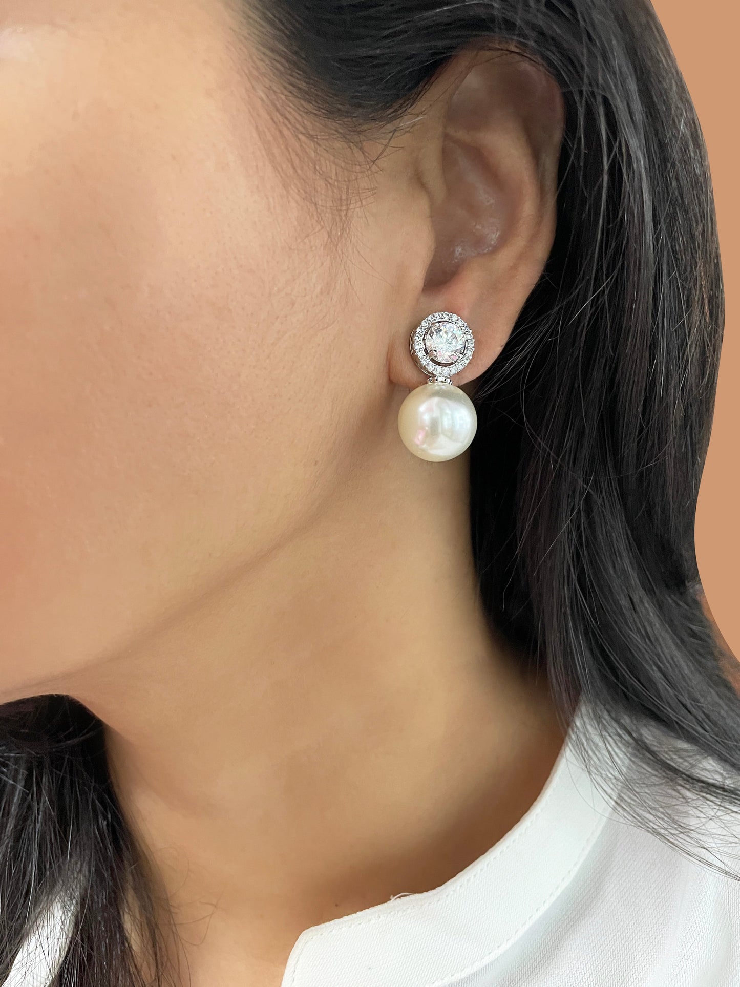 Moonveil Spark Earrings – Silver-Plated Elegance with Zirconia Glow