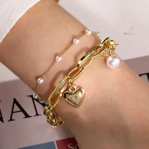 Elegant Butterfly Charm Bracelet – Gold-Toned Link Design for Women & Girls