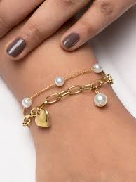 Elegant Butterfly Charm Bracelet – Gold-Toned Link Design for Women & Girls