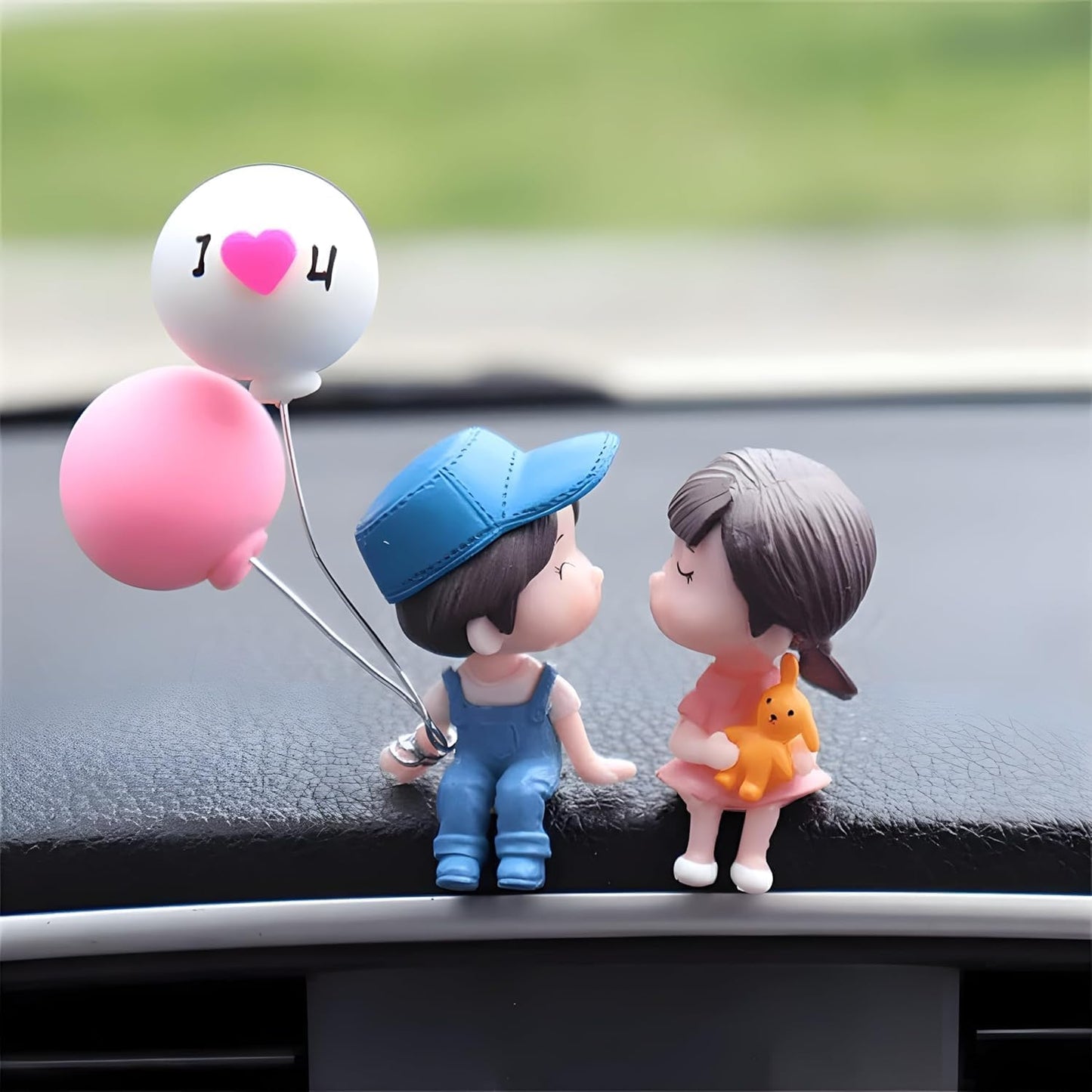 LoveBubble Romantic Couple Dashboard Figurine with Balloon