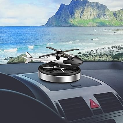 Solar-Powered Helicopter Dashboard Decor – Rotating Fragrance Diffuser for Cars & Desks