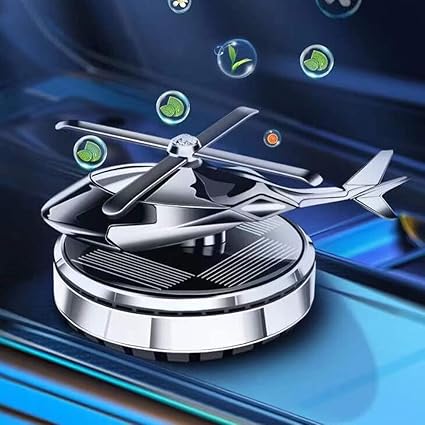 Solar-Powered Helicopter Dashboard Decor – Rotating Fragrance Diffuser for Cars & Desks