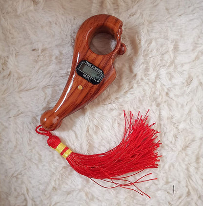 Premium Wooden-Style Digital Finger Tally Counter – Elegant Focus at Your Fingertips