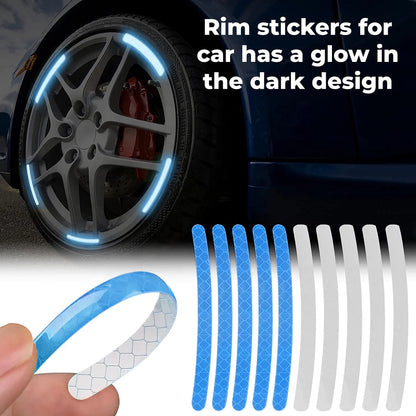 20PCS Reflective Wheel Rim Stickers – High-Visibility Safety Decals for Cars & Bikes