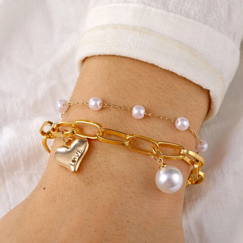 Elegant Butterfly Charm Bracelet – Gold-Toned Link Design for Women & Girls