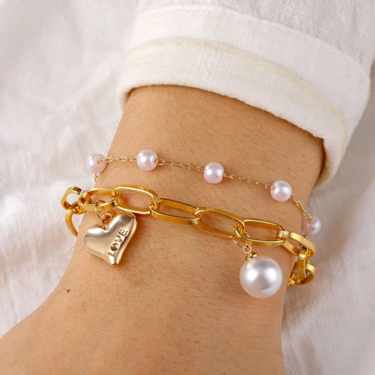 Elegant Butterfly Charm Bracelet – Gold-Toned Link Design for Women & Girls