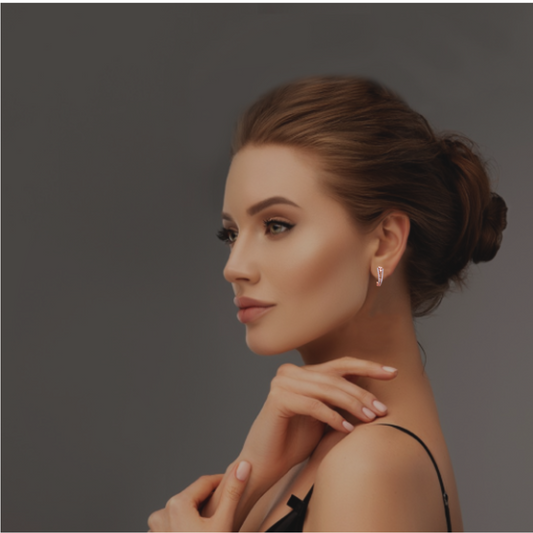 Celestique Radiance Earrings – Glittering Long Drops for Festive Glam