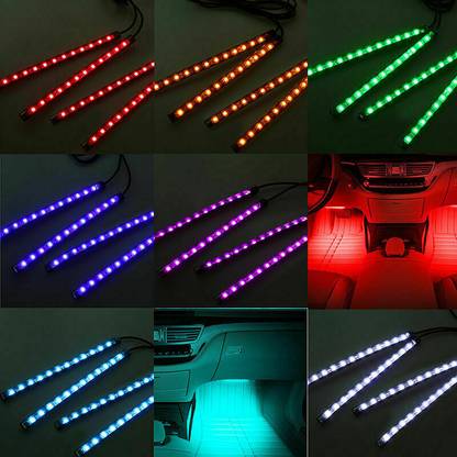 Glow On the Go – Multicolor Car LED Kit with Remote & Sound Sync