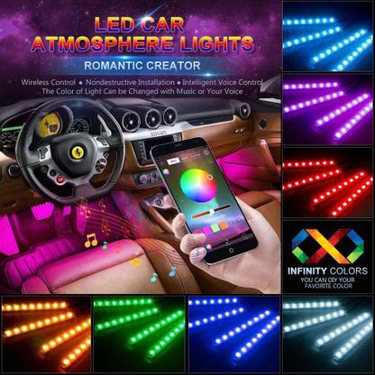 Glow On the Go – Multicolor Car LED Kit with Remote & Sound Sync