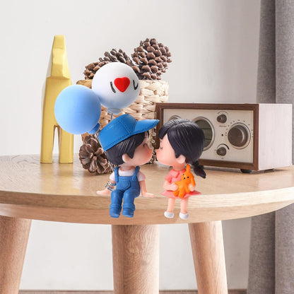 LoveBubble  Romantic Couple Dashboard Figurine with Balloon