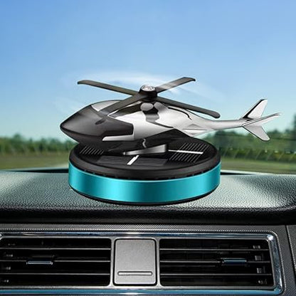 Solar-Powered Helicopter Dashboard Decor – Rotating Fragrance Diffuser for Cars & Desks